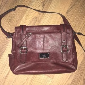 Maroon handbag